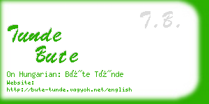 tunde bute business card
